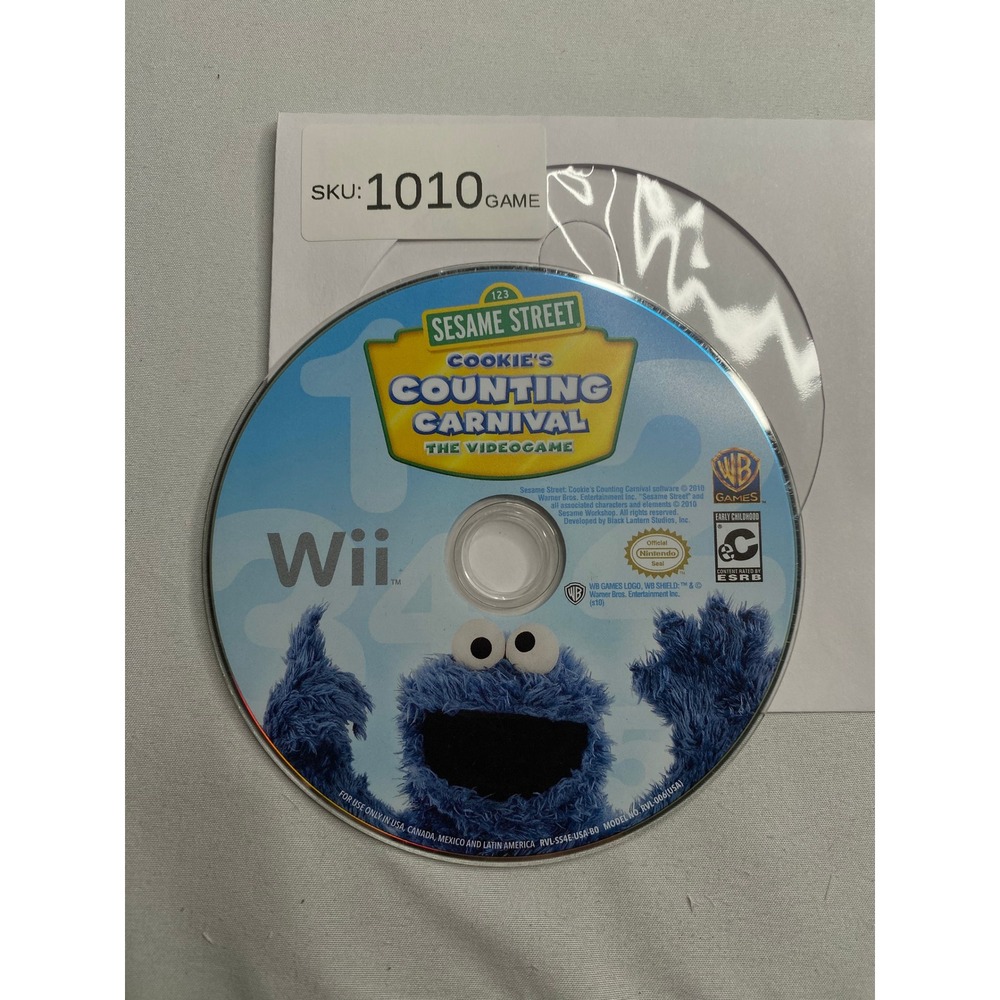 Sesame Street Cookies Counting Carnival Nintendo Wii